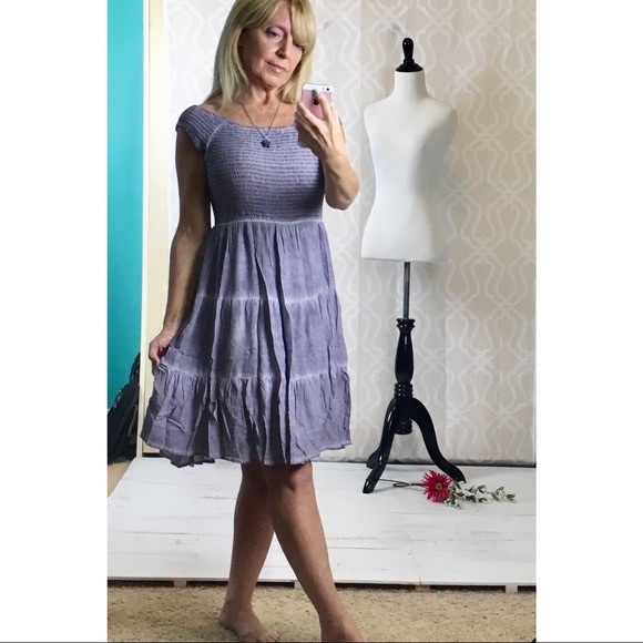 *CLEARANCE* Dusty Grey Mineral Washed Dress - Picture 10 of 16